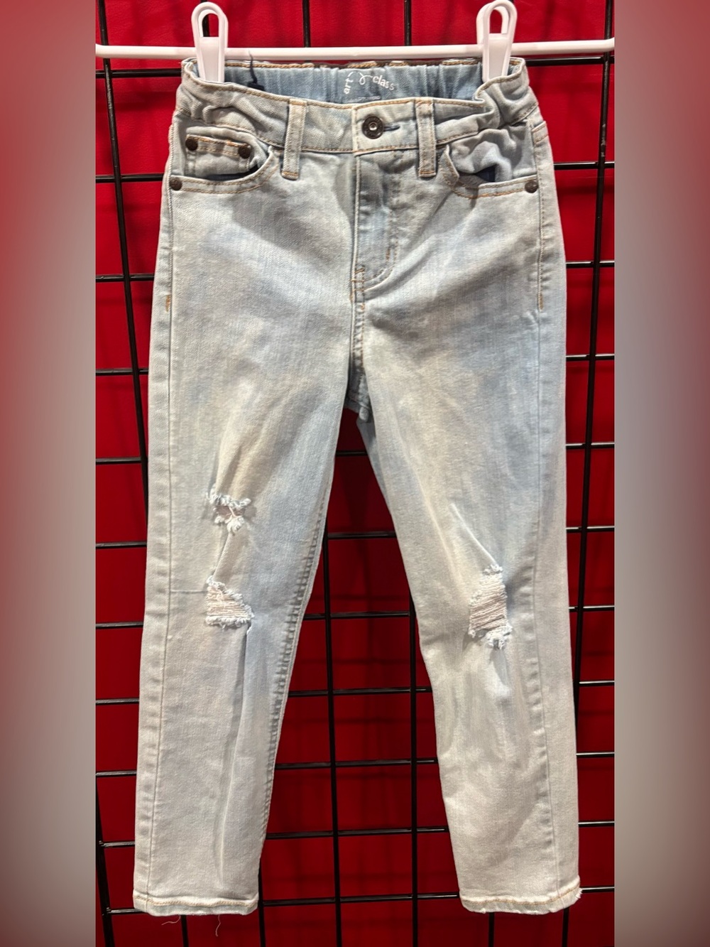 art class Light Blue Distressed Skinny Jeans(Sz6x)